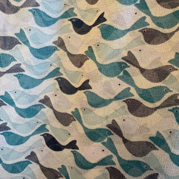 Cabi Style #342 Tweet Top Faux Wrap Front Bird Print Women's Size‎ Small - Picture 5 of 8